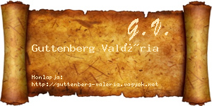 Guttenberg Valéria névjegykártya